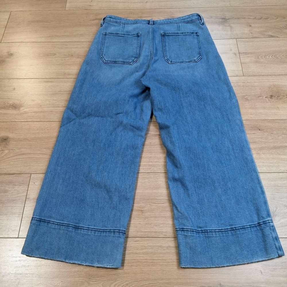 KanCan Wide Leg Flare Jeans in Medium Blue Wash - Picture 2 of 9